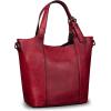 imageGenuine Leather Handbag for Women Vintage Handmade Shoulder Bag Purse Tote Cowhide Satchel Crossbody TopHandle BagRed