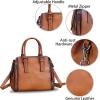 imageGenuine Leather Handbags Satchel for Women Purse Vintage Handmade TopHandle Handbag Crossbody Shoulder BagBrown