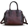 imageGenuine Leather Handbags Satchel for Women Purse Vintage Handmade TopHandle Handbag Crossbody Shoulder BagCoffee
