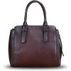 imageGenuine Leather Handbags Satchel for Women Purse Vintage Handmade TopHandle Handbag Crossbody Shoulder BagCoffee