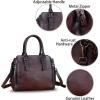 imageGenuine Leather Handbags Satchel for Women Purse Vintage Handmade TopHandle Handbag Crossbody Shoulder BagCoffee