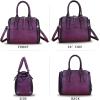 imageGenuine Leather Handbags Satchel for Women Purse Vintage Handmade TopHandle Handbag Crossbody Shoulder BagPurple