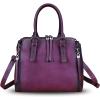 imageGenuine Leather Handbags Satchel for Women Purse Vintage Handmade TopHandle Handbag Crossbody Shoulder BagPurple