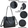 imageGenuine Leather Handbags for Women Satchel Purses Vintage Handmade Shoulder Bag Top Handle Handbag TotesBlack