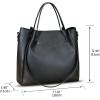 imageGenuine Leather Handbags for Women Satchel Purses Vintage Handmade Shoulder Bag Top Handle Handbag TotesBlack