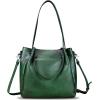 imageGenuine Leather Handbags for Women Satchel Purses Vintage Handmade Shoulder Bag Top Handle Handbag TotesGreen