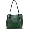 imageGenuine Leather Handbags for Women Satchel Purses Vintage Handmade Shoulder Bag Top Handle Handbag TotesGreen