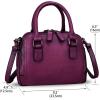 imageGenuine Leather Handbags for Women Vintage Handmade TopHandle Handbag Purse Shoulder Bag Cowhide Satchel BagsPurple