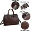 imageGenuine Leather Handbags for Women Vintage Real Leather Messenger Bag Shoulder Bag Crossbody Bag Satchel PurseCoffee