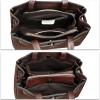 imageGenuine Leather Handbags for Women Vintage Real Leather Messenger Bag Shoulder Bag Crossbody Bag Satchel PurseCoffee
