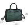imageGenuine Leather Handbags for Women Vintage Real Leather Messenger Bag Shoulder Bag Crossbody Bag Satchel PurseGray