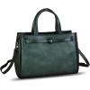 imageGenuine Leather Handbags for Women Vintage Real Leather Messenger Bag Shoulder Bag Crossbody Bag Satchel PurseGray