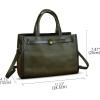 imageGenuine Leather Handbags for Women Vintage Real Leather Messenger Bag Shoulder Bag Crossbody Bag Satchel PurseGreen