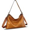 imageGenuine Leather Hobo Bag for Women Tote Bag Vintage Handmade Shoulder Bag Crossbody Satchel Purses PouchBrown