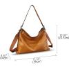 imageGenuine Leather Hobo Bag for Women Tote Bag Vintage Handmade Shoulder Bag Crossbody Satchel Purses PouchBrown