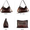 imageGenuine Leather Hobo Bag for Women Tote Bag Vintage Handmade Shoulder Bag Crossbody Satchel Purses PouchCoffee