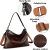 imageGenuine Leather Hobo Bag for Women Tote Bag Vintage Handmade Shoulder Bag Crossbody Satchel Purses PouchCoffee