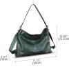 imageGenuine Leather Hobo Bag for Women Tote Bag Vintage Handmade Shoulder Bag Crossbody Satchel Purses PouchGray