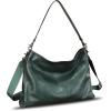 imageGenuine Leather Hobo Bag for Women Tote Bag Vintage Handmade Shoulder Bag Crossbody Satchel Purses PouchGray