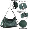 imageGenuine Leather Hobo Bag for Women Tote Bag Vintage Handmade Shoulder Bag Crossbody Satchel Purses PouchGray