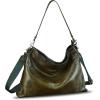 imageGenuine Leather Hobo Bag for Women Tote Bag Vintage Handmade Shoulder Bag Crossbody Satchel Purses PouchGreen