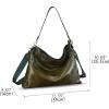 imageGenuine Leather Hobo Bag for Women Tote Bag Vintage Handmade Shoulder Bag Crossbody Satchel Purses PouchGreen