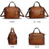 imageGenuine Leather Satchel Handbag for Women Retro Handmade Top Handle Crossbody Shoulder Bag PursesBrown