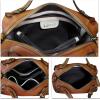 imageGenuine Leather Satchel Handbag for Women Retro Handmade Top Handle Crossbody Shoulder Bag PursesBrown