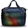 imageGenuine Leather Satchel Handbag for Women Retro Handmade Top Handle Crossbody Shoulder Bag PursesMulticolor1