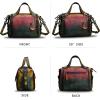 imageGenuine Leather Satchel Handbag for Women Retro Handmade Top Handle Crossbody Shoulder Bag PursesMulticolor2