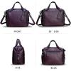 imageGenuine Leather Satchel Handbag for Women Retro Handmade Top Handle Crossbody Shoulder Bag PursesPurple