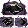 imageGenuine Leather Satchel Handbag for Women Retro Handmade Top Handle Crossbody Shoulder Bag PursesPurple