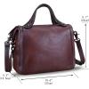 imageGenuine Leather Satchel Purse for Women Retro Handmade Top Handle Handbag Designer Crossbody BagsCoffee