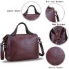 imageGenuine Leather Satchel Purse for Women Retro Handmade Top Handle Handbag Designer Crossbody BagsCoffee