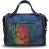 imageGenuine Leather Satchel Purse for Women Retro Handmade Top Handle Handbag Designer Crossbody BagsMulticolor1