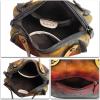 imageGenuine Leather Satchel Purse for Women Retro Handmade Top Handle Handbag Designer Crossbody BagsMulticolor3