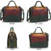 imageGenuine Leather Satchel Purse for Women Retro Handmade Top Handle Handbag Designer Crossbody BagsMulticolor3