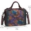 imageGenuine Leather Satchel Purse for Women Retro Handmade Top Handle Handbag Designer Crossbody BagsMulticolor4
