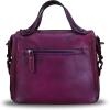 imageGenuine Leather Satchel Purse for Women Retro Handmade Top Handle Handbag Designer Crossbody BagsPurple