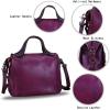 imageGenuine Leather Satchel Purse for Women Retro Handmade Top Handle Handbag Designer Crossbody BagsPurple