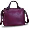 imageGenuine Leather Satchel Purse for Women Retro Handmade Top Handle Handbag Designer Crossbody BagsPurple