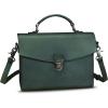 imageGenuine Leather Satchel Purse for Women Vintage Handmade Top Handle Handbag Retro Designer Crossbody BagsGreen