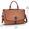imageGenuine Leather Satchel Purses Handbags for Women Large Capacity Shoulder Bags Lady Work Top Handle Crossbody BagBrown
