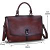 imageGenuine Leather Satchel Purses Handbags for Women Large Capacity Shoulder Bags Lady Work Top Handle Crossbody BagCoffee