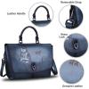 imageGenuine Leather Satchel Purses Handbags for Women Large Capacity Shoulder Bags Lady Work Top Handle Crossbody BagGrayhandpainted