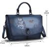 imageGenuine Leather Satchel Purses Handbags for Women Large Capacity Shoulder Bags Lady Work Top Handle Crossbody BagGrayhandpainted