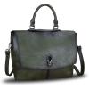 imageGenuine Leather Satchel Purses Handbags for Women Large Capacity Shoulder Bags Lady Work Top Handle Crossbody BagGreen