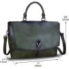 imageGenuine Leather Satchel Purses Handbags for Women Large Capacity Shoulder Bags Lady Work Top Handle Crossbody BagGreen
