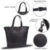 imageGenuine Leather Satchel Purses Handbags for Women Top Handle Bags Lady Crossbody Shoulder Tote BagBlack