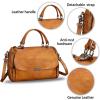 imageGenuine Leather Satchel Purses for Women Vintage Handmade Handbag Crossbody Shoulder BagBrown